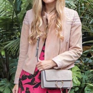 J Brand blush leather jacket